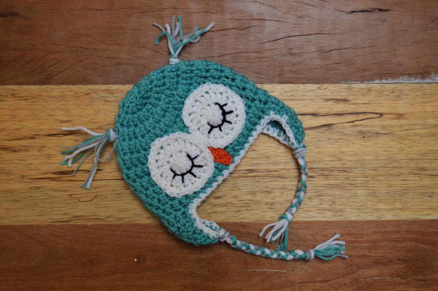 Handmade Owl Beanie/Hat Sleepy & Awake