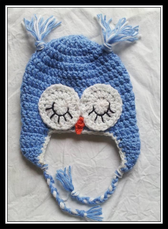 Baby Blue Owl Beanie