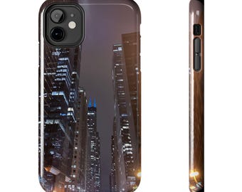 Chicago Skyline at Night Tough Phone Case