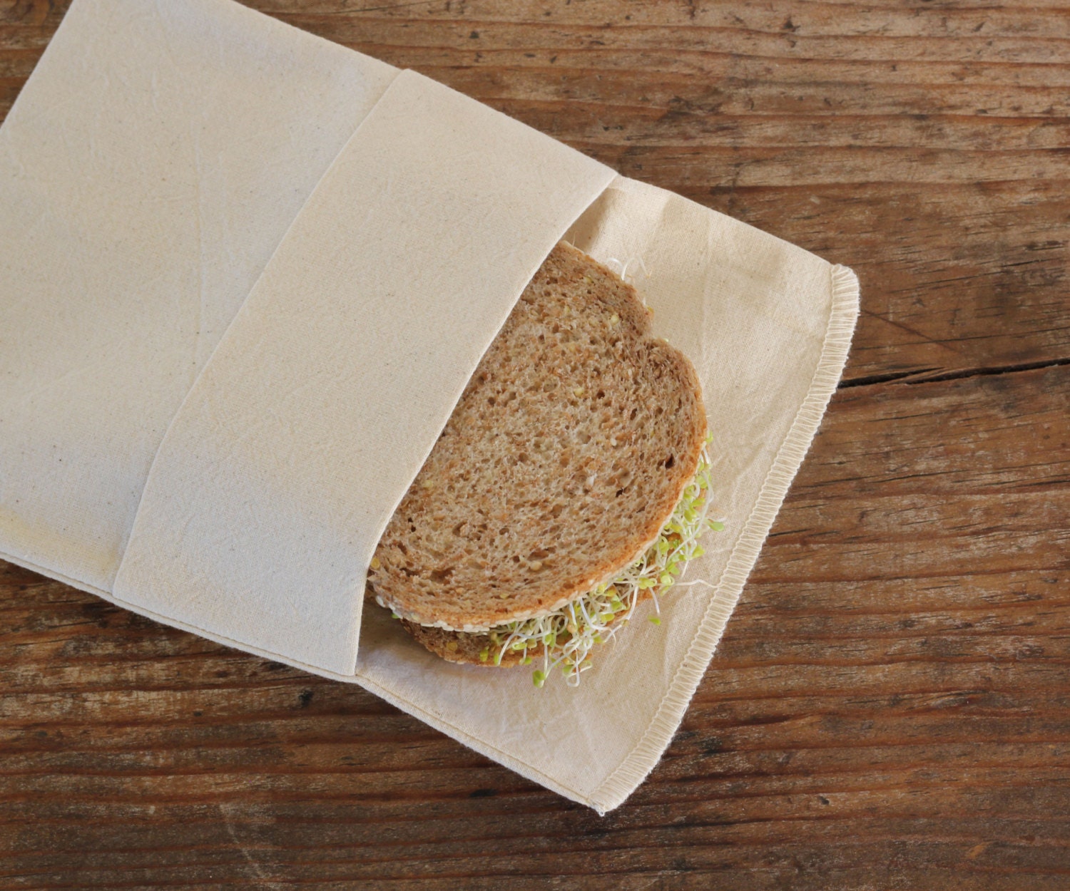 Organic Reusable Medium Sandwich Bag Organic Unbleached