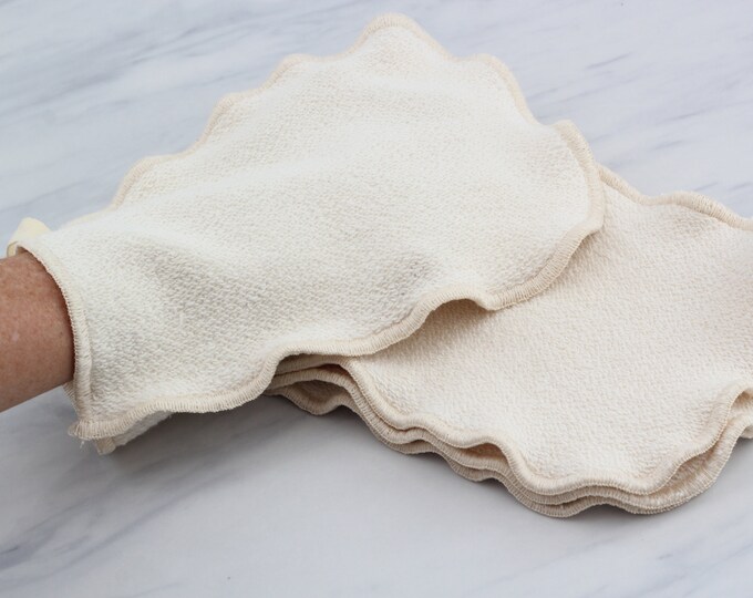 Washcloth Organic French Terry Washcloth Mitt Facial Cloth Etsy