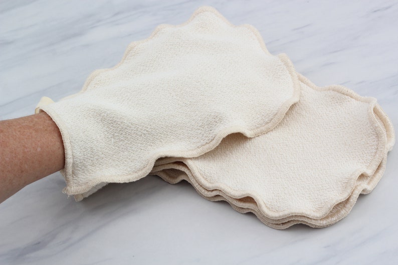 Washcloth Organic French Terry Washcloth Mitt Facial Cloth Etsy