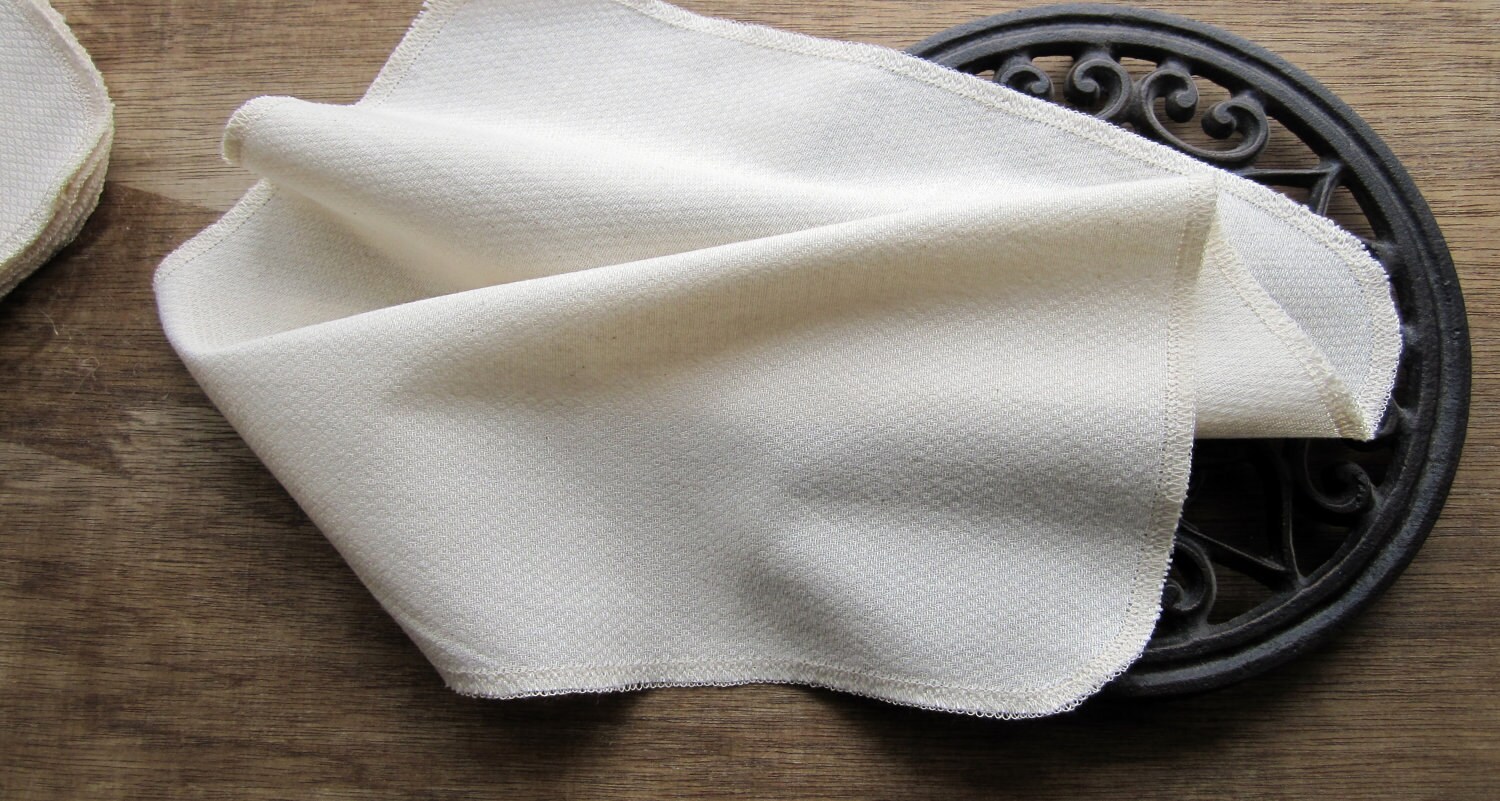 Unpaper Towel Organic Birdseye Cotton Unbleached Reusable Etsy