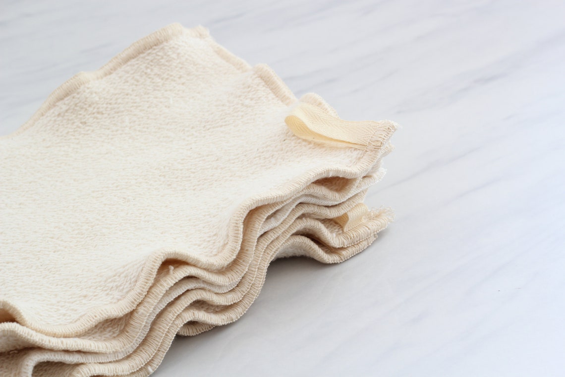 Washcloth Organic French Terry Washcloth Mitt Facial Cloth Etsy