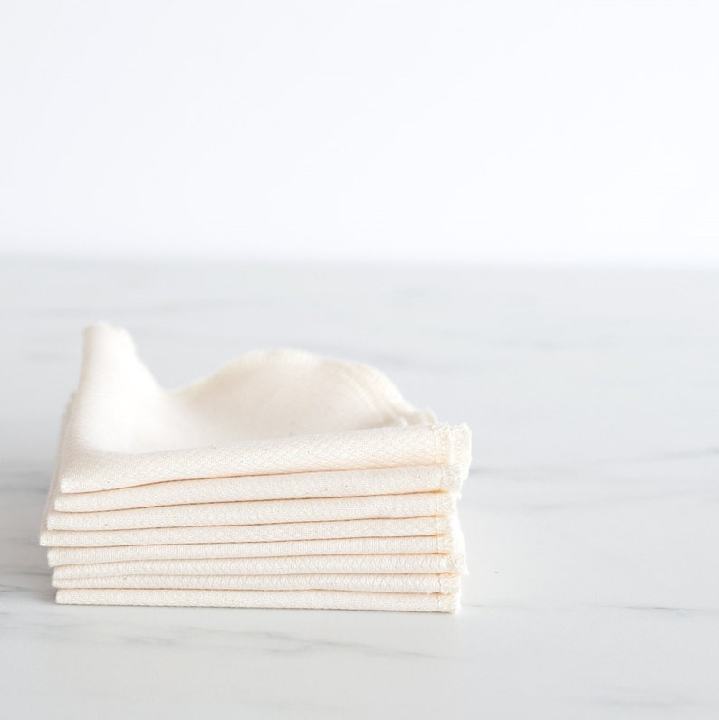 Unpaper Towel Organic Birdseye Cotton Unbleached Reusable Etsy