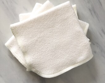Organic Bamboo Washcloth, Facial Cloth, 1 Ply, Available  7X10" Set of 2