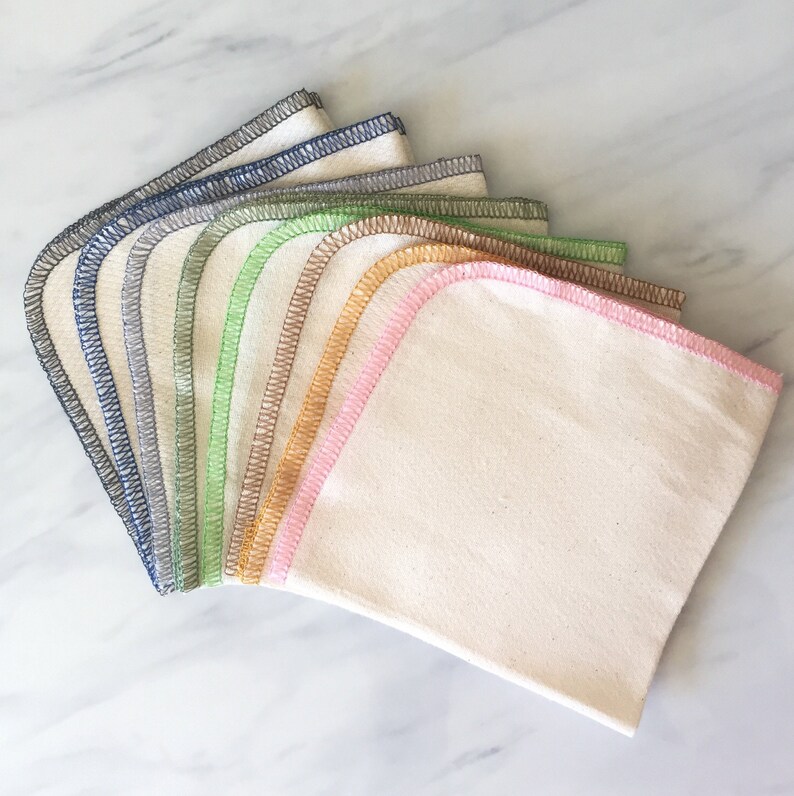 Unpaper Towel Organic Cotton Birdseye Unbleached Eco Friendly Etsy