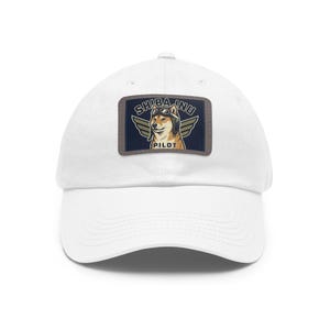 Shiba Inu Pilot Dad Hat | Leather Patch