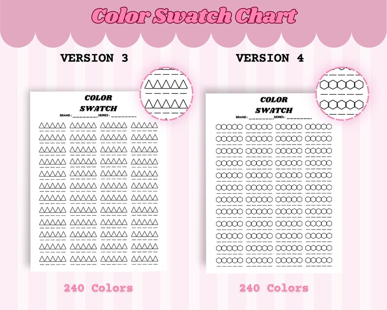 Color Swatch Chart Printable, Marker Pencil Swatch Sheet (a4/letter PDF ...