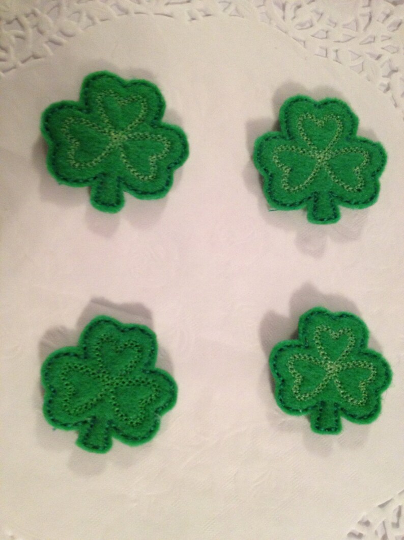 Felt Shamrock Mini Appliqueset of 4 Etsy