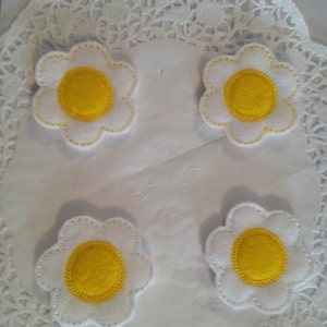 Felt Applique Flower-Set of 4