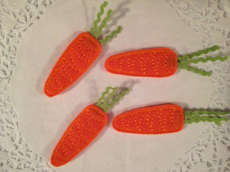 Felt Carrot Appliqueset of 4 Etsy