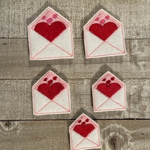 Love Letter feltie (applique) Embroidery Design file (digital)-5 sizes
