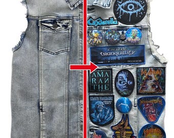 Veste à patches sur mesure, marque EMP Black Premium