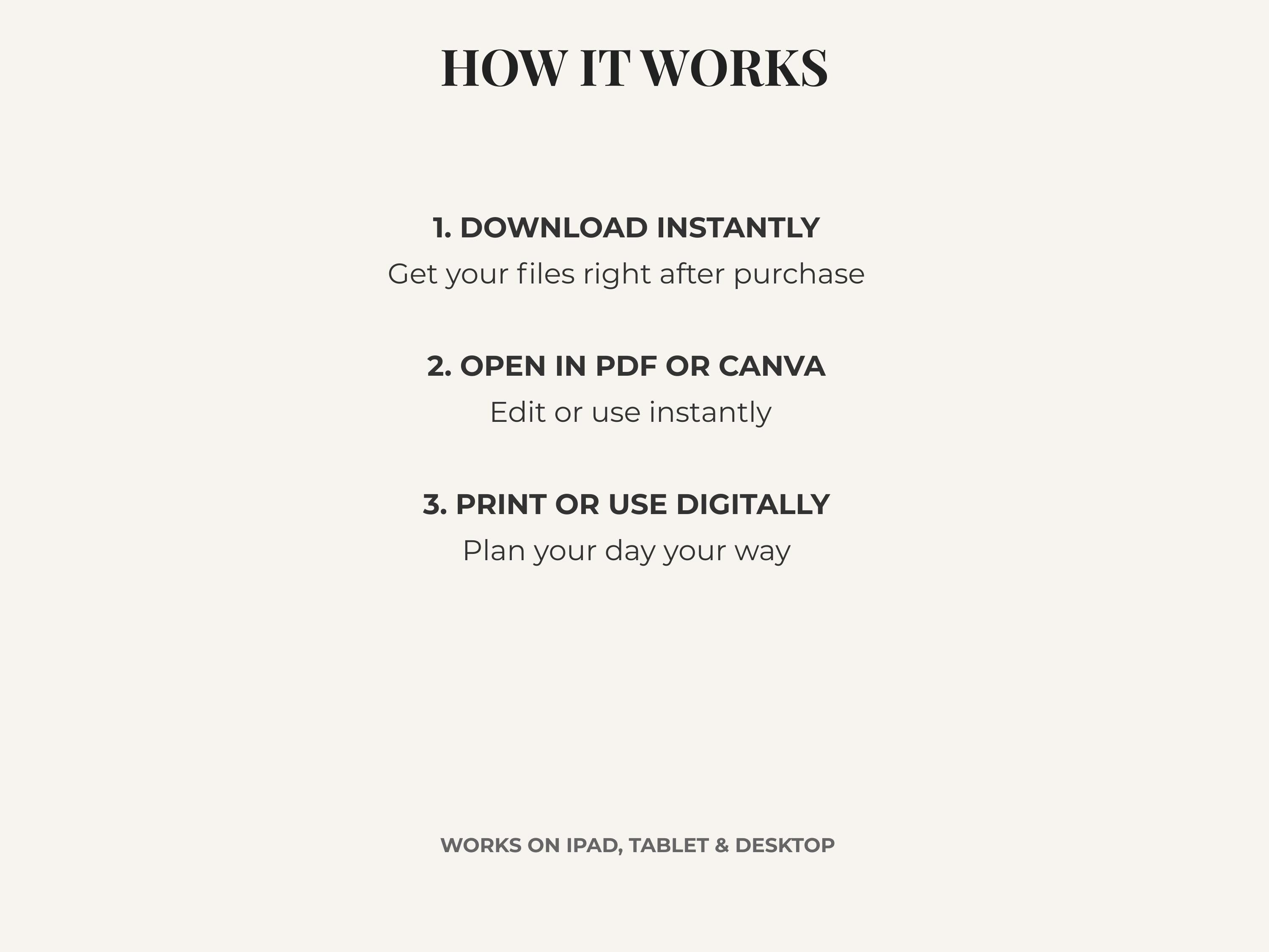 ADHD Daily Planner Printable PDF | Minimal Routine Organizer | Editable ...