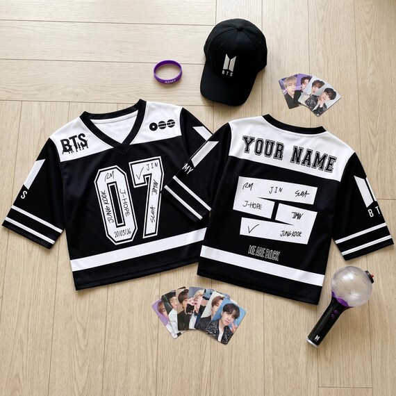 Custom BTS Concert Crop Top Jersey, Personalized Name Shirt