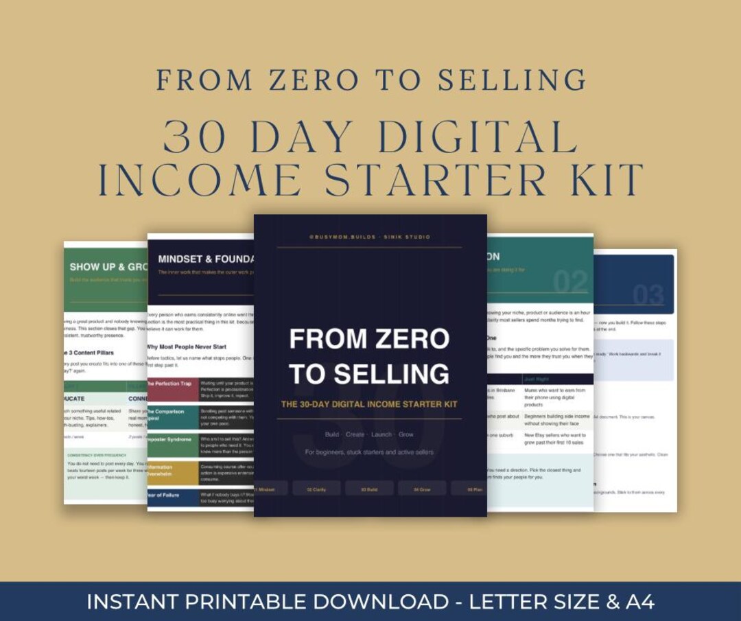 30-day Digital Income Starter Kit | Digital Products for Mums| Etsy ...