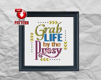 Agarra la vida por el coño - Punto de cruz de Trump - Maduro - Patrón de punto de cruz subversivo - Elecciones 2016 - Política - DESCARGA INSTANTÁNEA