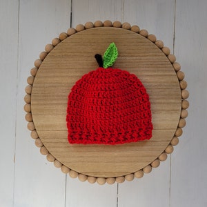 0 to 3 months or 3 to 6 month Baby Apple Hat, Infant Apple Hat | Apple Orchard | Fall Baby Hat