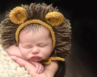 Baby Lion Hat & Tail, Lion Costume, Leo the Lion, King of the Jungle, First Halloween Costume, Baby Lion Costume, March Baby Photo Prop
