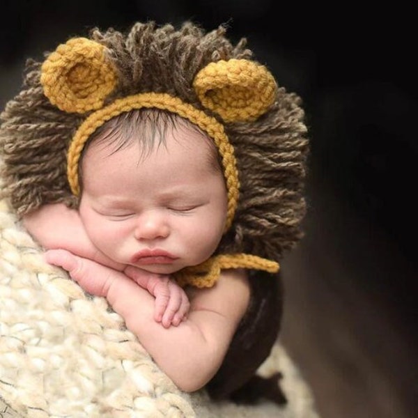 Baby Lion Hat & Tail, Lion Costume, Leo the Lion, King of the Jungle, First Halloween Costume