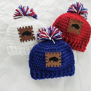 Unisex, Multiple Sizes, 0-3 month, 3-6 month, 6-12 month Buffalo Mafia Beanie, Buffalo Baby Hat, New Baby Gift, Sports Photo Prop