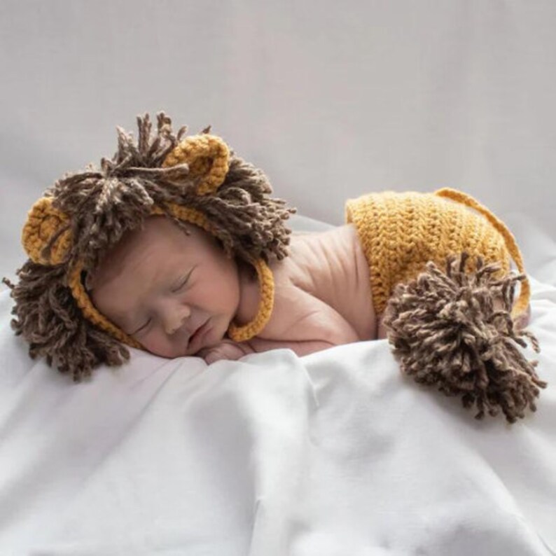 Newborn Leo the Lion Lion Halloween Costume King of the Jungle Baby Lion Outfit Lion Halloween Costume image 1