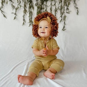 Crochet Infant Lion Hat & Tail