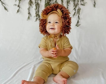 Crochet Infant Lion Hat & Tail