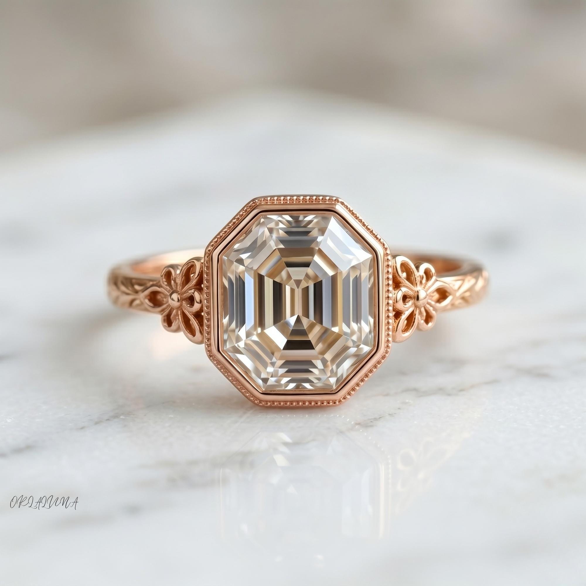 Octagon Cut Ring - Etsy
