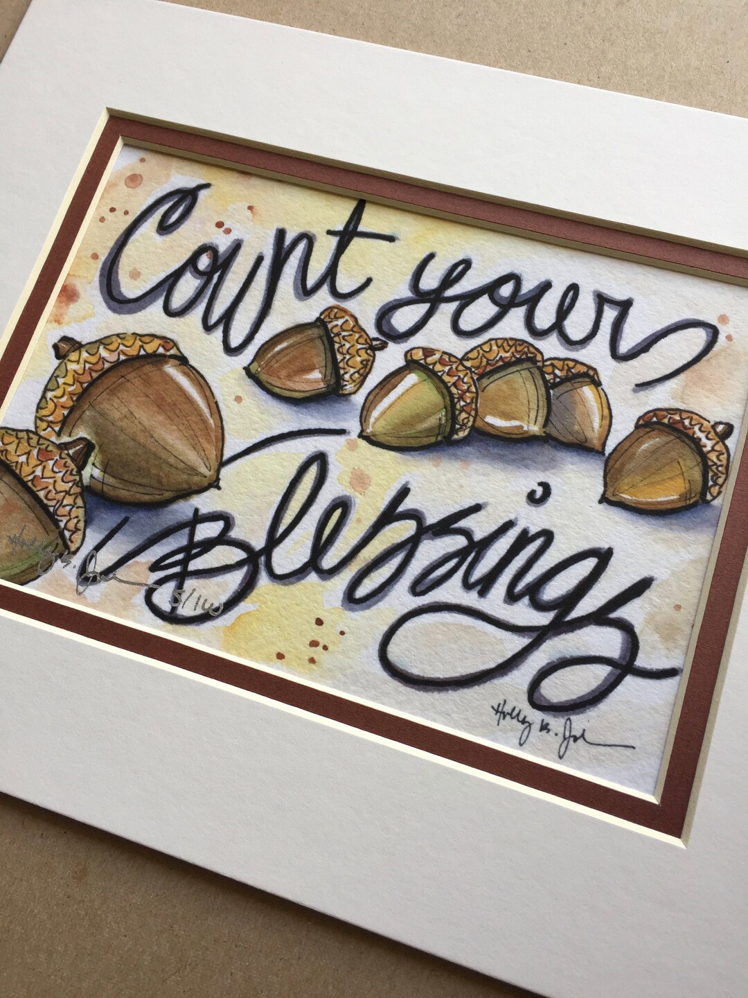 Count Your Blessings Art Print // Thanksgiving Decor // Fall Etsy