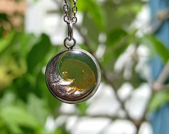 Round Yellow Moon Pendant
