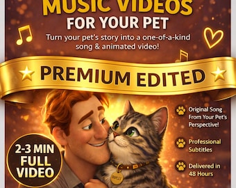 Animated Pet Music Video, 2-3min, Fully Edited Premium Version
