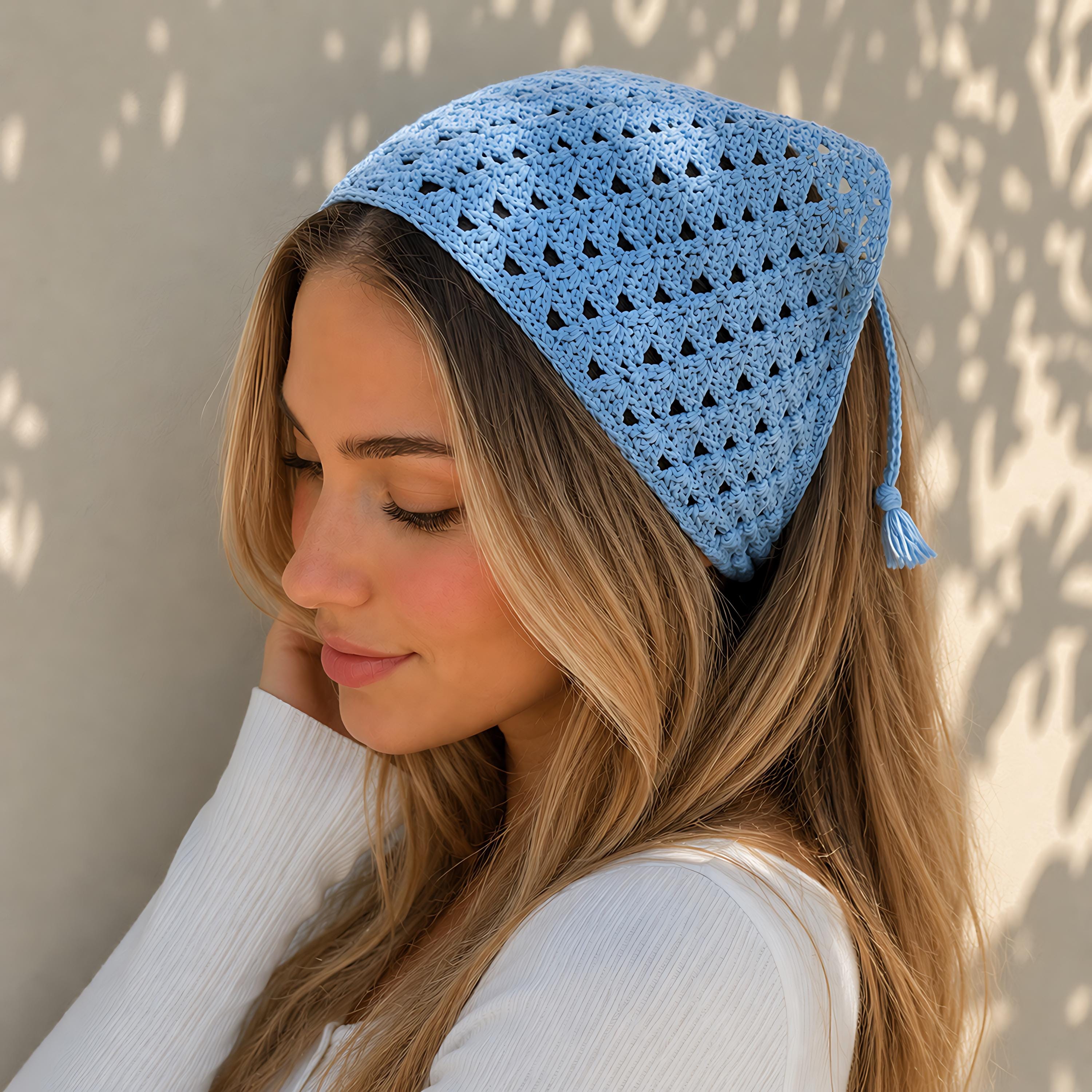 Crochet Head Scarf Bandana