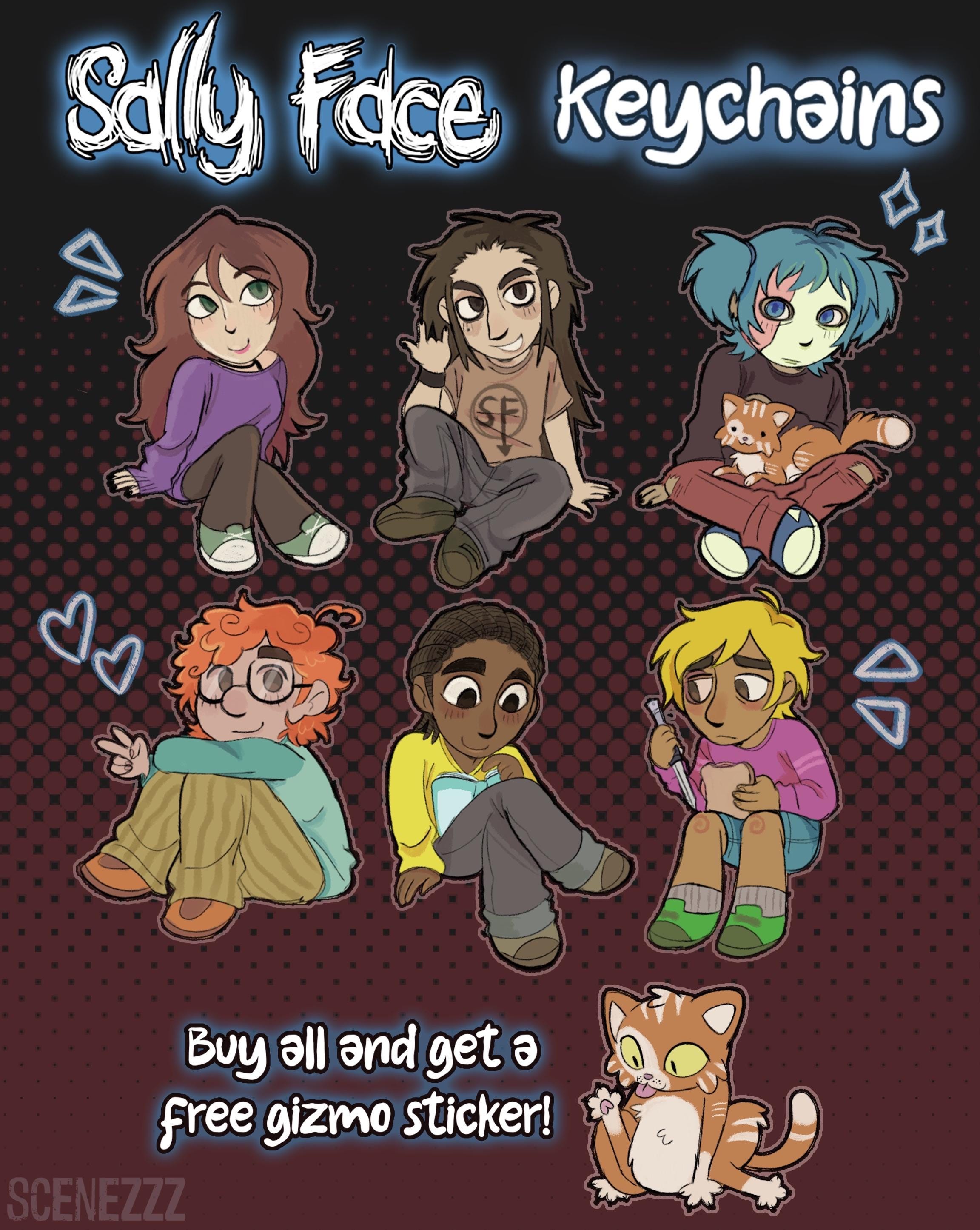 Sally Face Game Keychains - Etsy