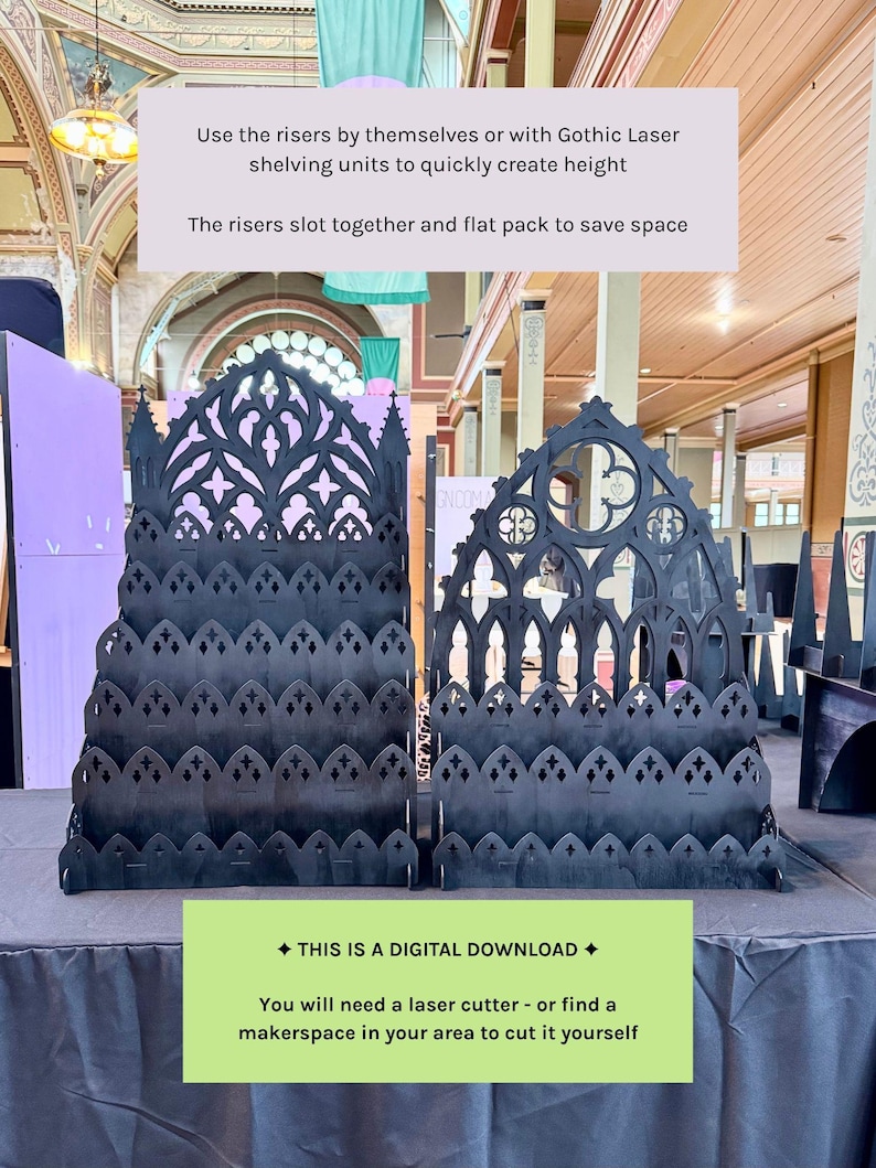 Market Stall Display Risers | Cathedral Plinths for Shop Stands | Slot ...