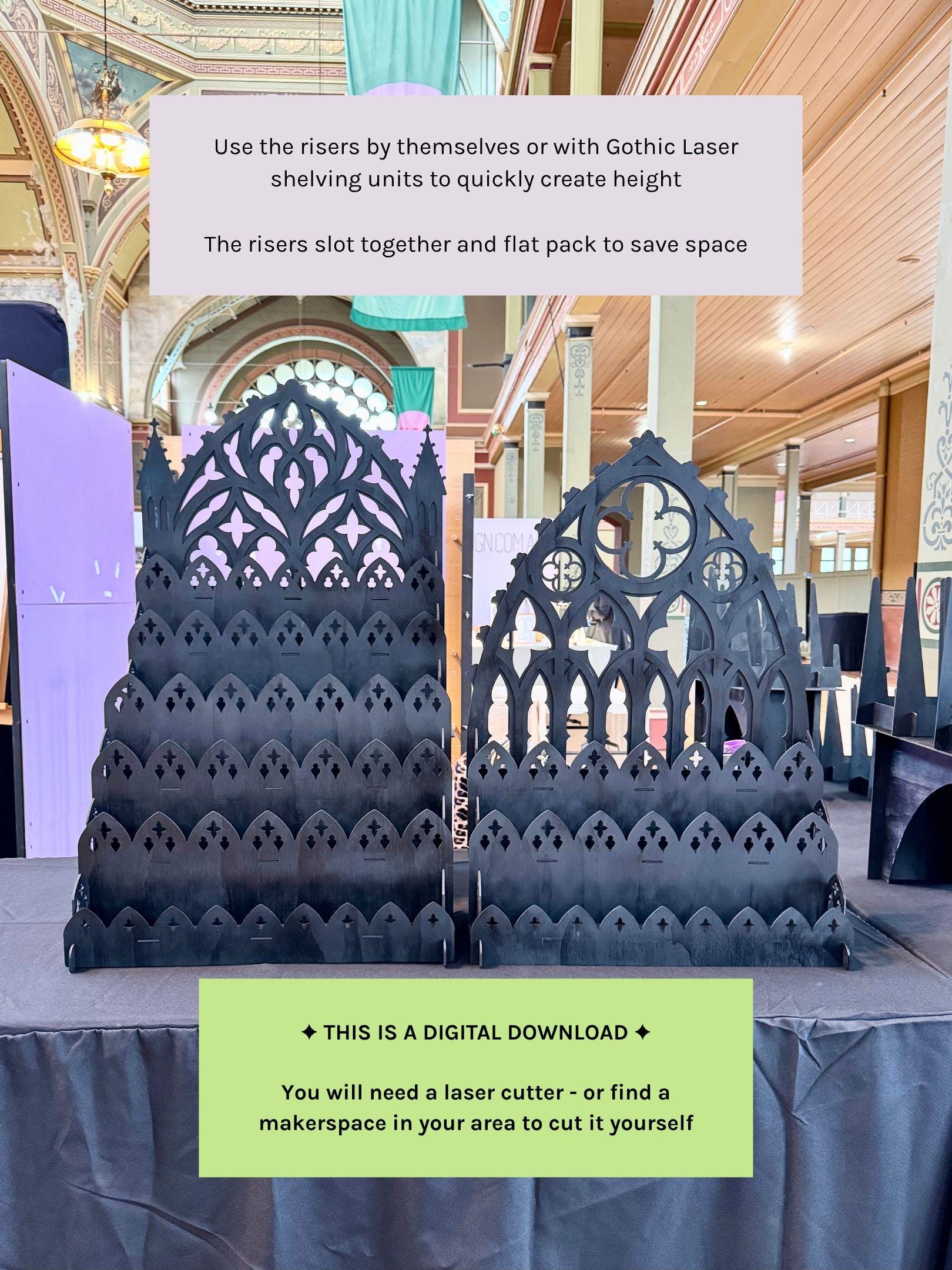 Market Stall Display Risers | Cathedral Plinths for Shop Stands | Slot ...