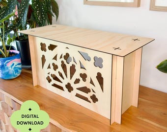 Market Stall Display Risers | Cathedral Plinths for Shop Stands | Slot Together Retail Displays | Flat Pack Pedestals (Digital Download)