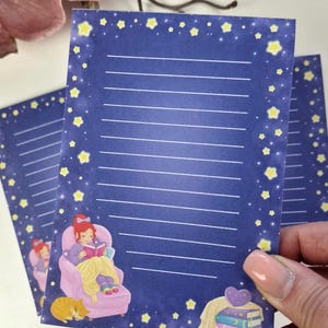 Illustrierter Notizblock Sternenhimmel I DIN A6 Schreibblock | To-Do Liste für Buchliebhaber