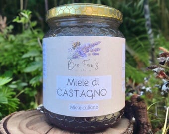 Miel de châtaignier artisanal italien | Miel alpin 100 % naturel | Produit dans le Piémont | Miel de montagne | Miel balsamique
