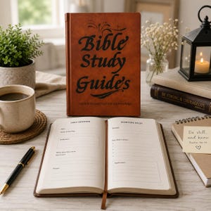 Bible Study Guide with Book Summaries, Prayer Reflections & Scripture Notes | Christian Learning Planner | Faith Journal Christian gift...