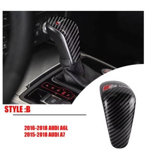 Carbon Fiber Gear Shift Knob Cover for Audi A6L A7 (Style B)