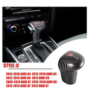 Carbon Fiber Gear Shift Knob Cover Audi A4 A5 A6 A7 Q5 Q7 S6