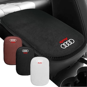 Cojín de reposabrazos de gamuza para coche, funda para consola central para Audi A3 A4 A5 A6 Q5 Q7, protector de reposabrazos suave, accesorio para el interior del automóvil