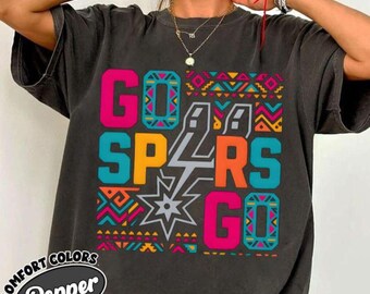 Vintage Go Spurs Go Shirt, San Antonio Basketball Fan Tee, Spurs Game Day Shirt, Spurs Basketball Team Shirt
