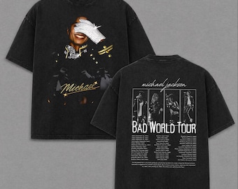 Michael Jackson Bad World Tour 1987 T-Shirt, Michael Jackson T-Shirt, Michael King Of Pop Tshirt