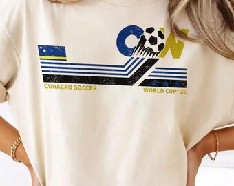 Retro Curacao Soccer World Comfort Colors Shirt, Curacao 2026 Soccer Fan Shirt, Flag Curacao Soccer World Cup 2026 Shirt