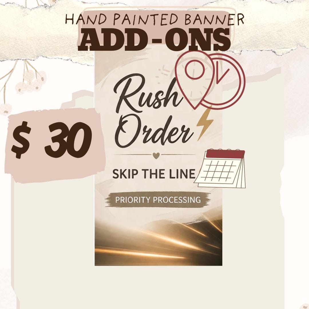 Rush Order Add-on | Priority Processing for Custom Banner - Etsy