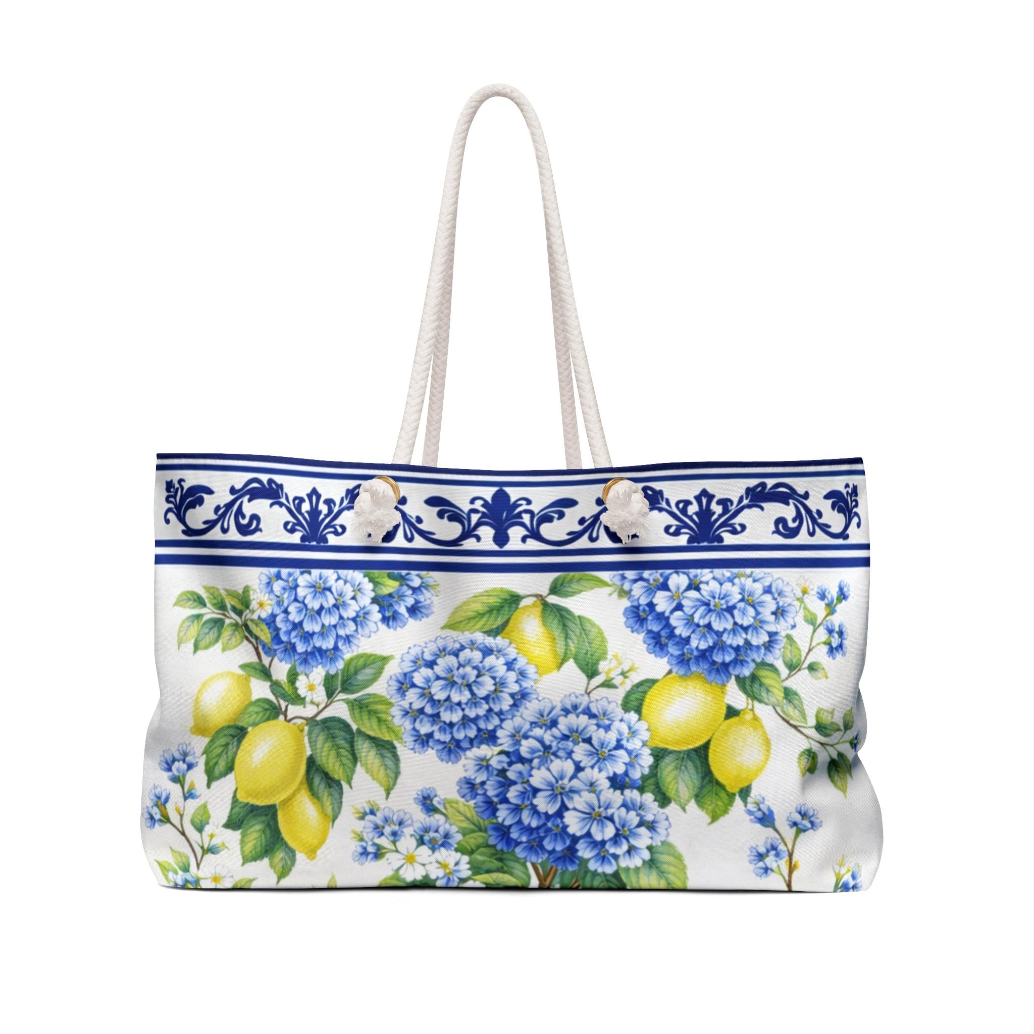 Embroidered Hydrangea Tote Bag - Etsy