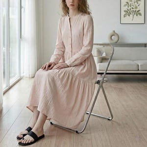 light pink midi dress casual Light Pink Maxi Dress Pastel Pink Dress Casual SHEIN Raffina Women's Elegant Light Pink Summer V-